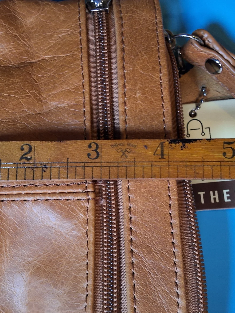 Genuine Leather unisex Wristlet Pouch - Tan